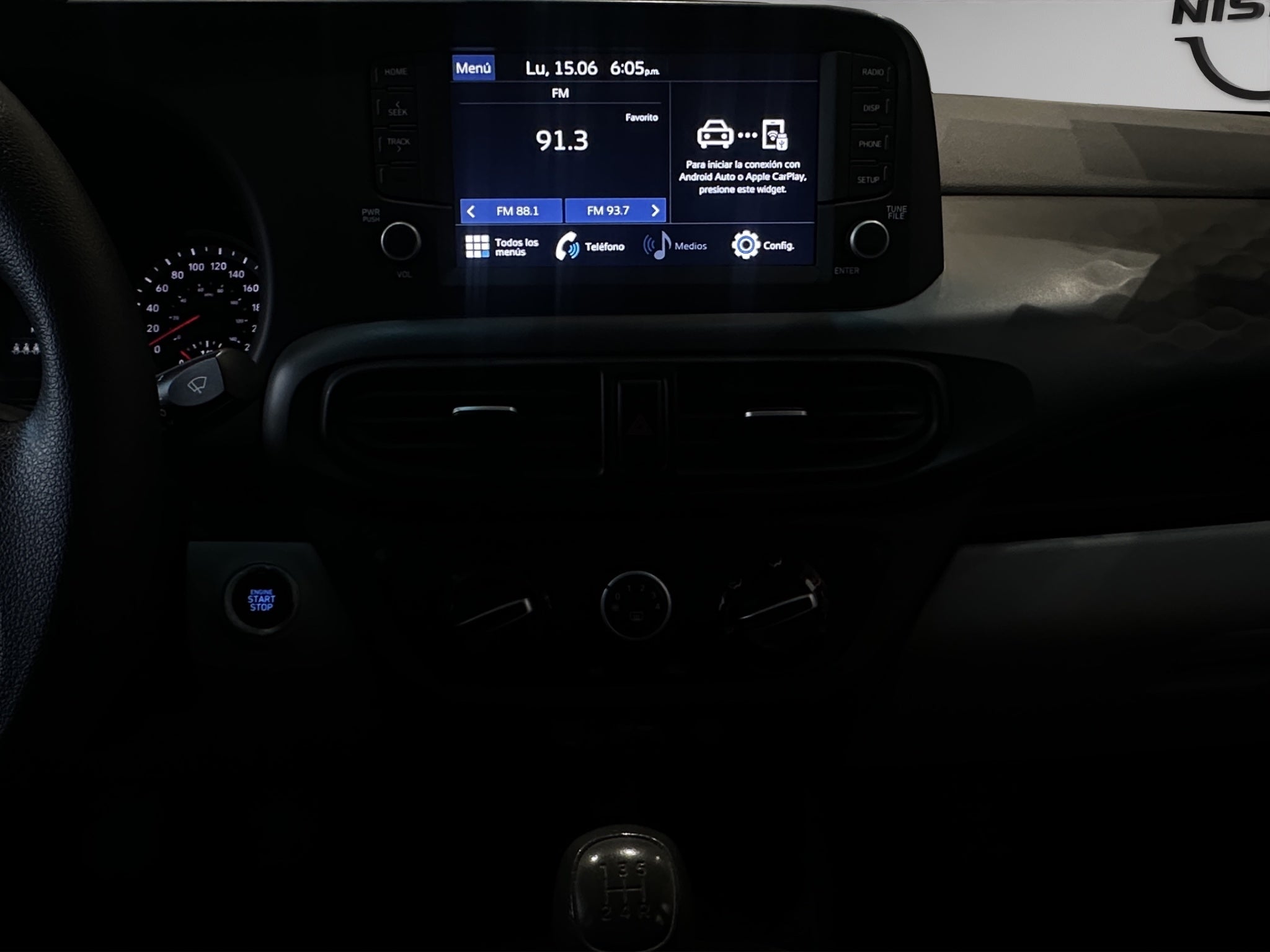 2024 Hyundai Grand i10 5 pts. HB GLS, TM5, VE, botón encend., RA-15 (cambio de línea)